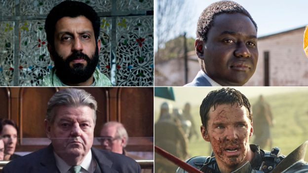 Sol üstten saat yönünde, Adeel Akhtar, Babou Ceesay, Benedict Cumberbatch, Robbie Coltrane.