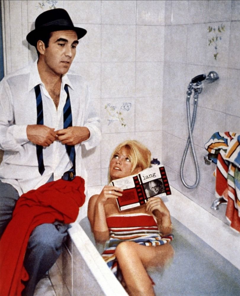 Brigitte Bardot ile Le Mepris'de. 